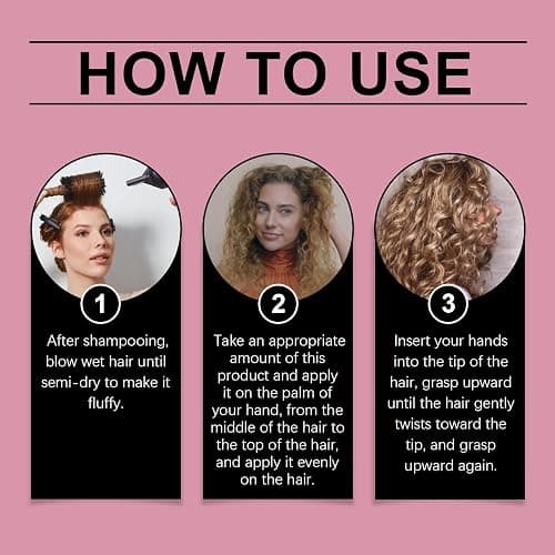 Curl Defining Cream Styling Volume Moisture Natural Shine Curl Styling Cream Anti-Frizz Bouncy Resilient Enhancer Styling Lotion Natural Wavy 114g thumbnail 9