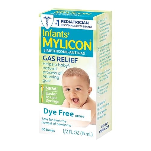 Mylicon Gas Relief Drops for Infants and Babies, Dye Free Formula, 0.5 Fluid Ounce - Image 1