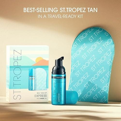 St.Tropez Self Tan Express Mini Kit: Travel-Sized Light/Medium/Dark 1-3 Hour Express Mousse and Tanning Applicator Mitt, Even & Natural, Vegan thumbnail 3