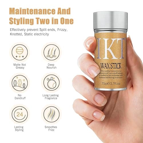 Shiyalan Hair Wax Stick, Wax Stick for Hair, Slick Stick for Hair Non-greasy Styling Hair Pomade Stick, Strong Hold Makes Hair Look Neat and Tidy（2.7 Ounce） thumbnail 4