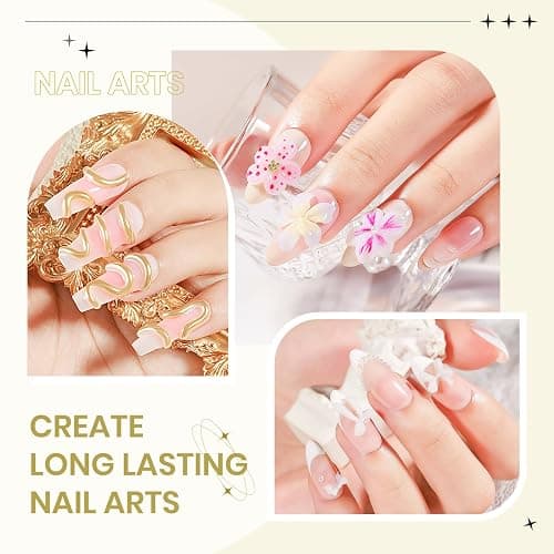 SUPWEE 3D Gel Nail Art, 60g Large Capacity White Sculpting Hard Solid Builder Gel Non-Sticky Hand Molding Nails for Extension Carving Home DIY Manicure with Chrome Powder DIY at home thumbnail 5