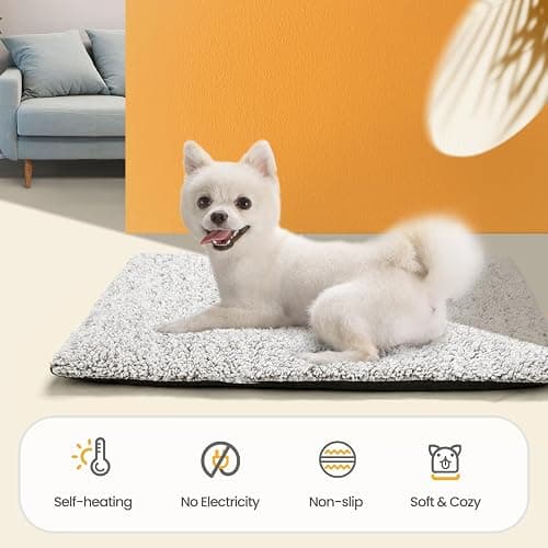 Self Warming Cat Bed Self Heating Cat Dog Mat 24 x 18 inch Extra Warm Thermal Pet Pad for Indoor Outdoor Pets with Removable Cover Non-Slip Bottom Washable Non Electric thumbnail 4