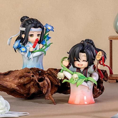 Bahomu Anime Blind Box, Cute Mo Dao Zu Shi Porcelain Flowers Series Wei Wuxian LAN Wangji Blind Box Figure, Collectable PVC Figure for Birthday Gifts thumbnail 4