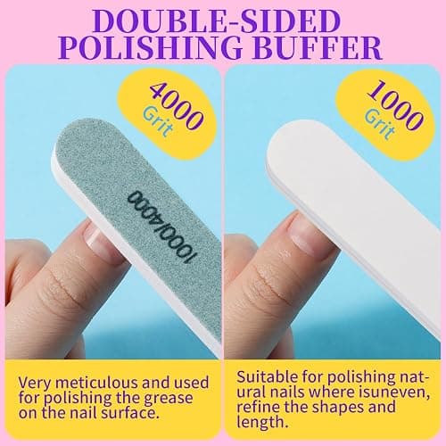 FANDAMEI Nail Buffer Kit, 10 PCS Nail Buffer Block with Different Grit, Nail Buffers, Nail Buffing Block, Buffer Nail File, Cuticle Trimmer, Nail Care Tool Kit, Nail Tools, Nail Kit, Manicure Tools thumbnail 3