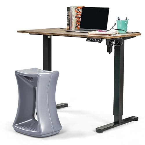 Simplay3 Active America Fit Balance Chair, 20" Stool for Adults and Teens- Ergonomic Office Desk Chair with Rock, Wobble, Tilt Motion for Learning, Work and Study, Steel Grey thumbnail 5