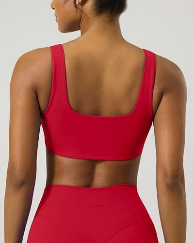 PAVOI ACTIVE Twist Front Sports Bra for Women - Two Ways Customizable Coverage Workout V Plunge Front & Back Bra, FlexFlow thumbnail 4