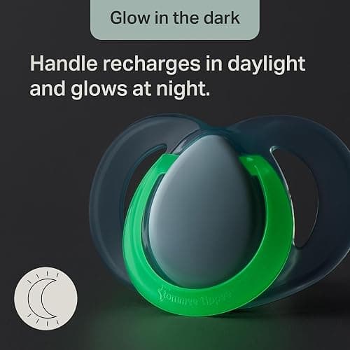 Tommee Tippee Nighttime Soothers, 0-6m, 6 Pack, Glow in The Dark, Varied Colours and Designs, Symmetrical Orthodontic Dummy, BPA-Free Silicone Teat thumbnail 4