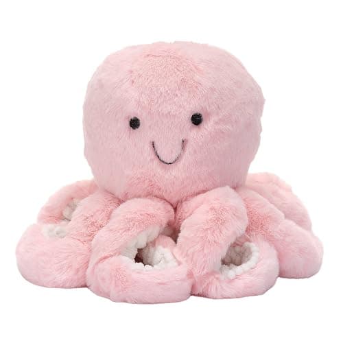 Lambs & Ivy Sea Dreams Pink Plush Octopus Stuffed Animal Toy - Bubbles thumbnail 3