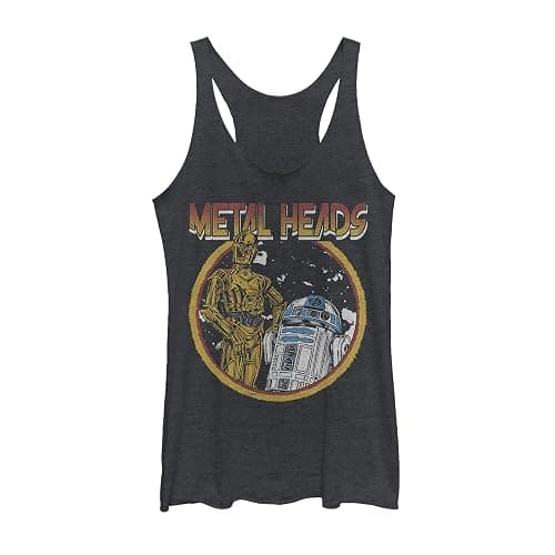 Women's Star Wars: A New Hope Metal Head Rock Droids Racerback Tank Top - Image 1