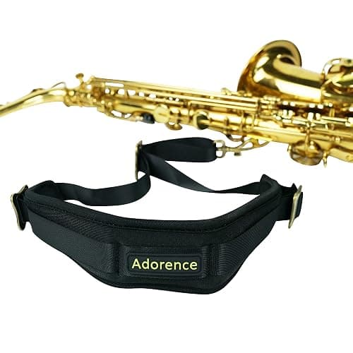 adorence Saxophone Neck Strap with Cushioned Padding & Swivel Metal Hook - Comfortable Sax Strap for Tenor, Alto- Black, Metal Adjuster thumbnail 6