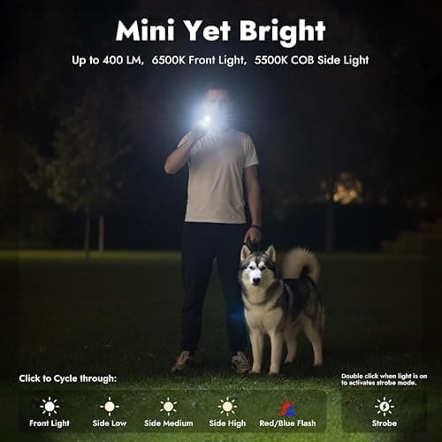 WARSUN Compact Multi-Mode Pocket LED Flashlight - 675LM, USB-C Rechargeable, IPX4, Dual Material, Red/Blue Strobe, for Everyday Carry & Travel thumbnail 4