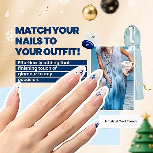 Beetles Winter Gel Polish Kit - Chic Outfits Collection 25 Colors Polish Set, Brown Purple Nude Red Black Color Gel Nails with 3Pcs Base Top Coat Soak off Uv Gel Manicure Kit Gift for Women thumbnail 3
