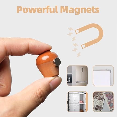 Cute Mini Ceramic Vase Magnets for Fridge, Funny Small Plant Magnets, Tiny 3D Plant Vase for Refrigerator Decoration Kitchen Locker Kitchen Office (8 Pack) thumbnail 5