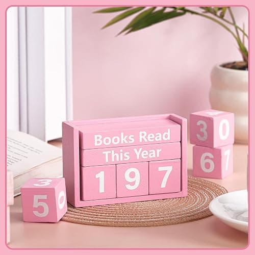 Yerliker Books Read This Year Counter Tracker up to 999 Bookish Accessories Bookworm Gift Bookshelf Decor for Club Members Student Teacher Reading Accessories thumbnail 4