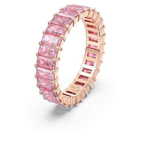 Swarovski Matrix Ring, Baguette Cut Crystal, Multicolor Crystals, Rose Gold-Tone, Gold-Tone and Rhodium Finishes thumbnail 2
