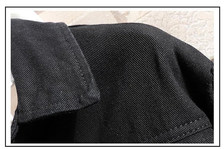 Yazkimo Unisex Alastor Costume Valentino Cosplay Lucifer Coat Black Denim Jacket Hazbin Cosplay for Halloween thumbnail 4