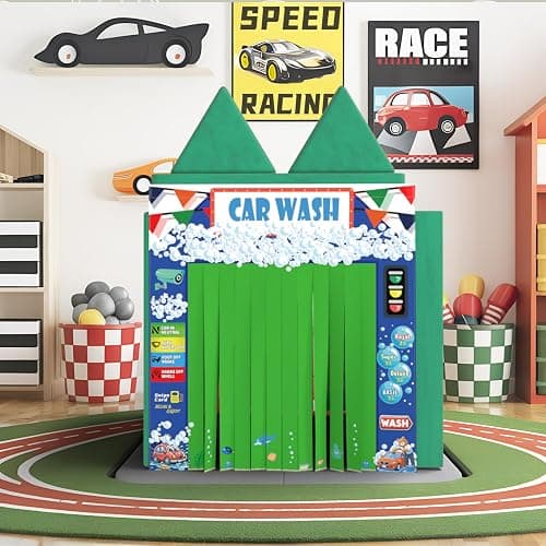 DLOREUK Play Panel for Kids Play Couch Foam Sofa Childrens Home Play Modular Couch (Sofa not Included) - Car Wash - Set of 2 (Entrance & Exit) thumbnail 2