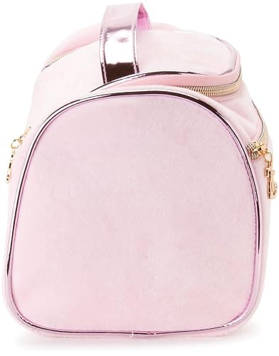Juicy Couture Pink Makeup Bag Cosmetics Organizer Travel Essentials Hanging Duffel Velour Rhinestones thumbnail 5