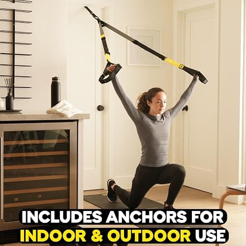TRX All-In-One Home Gym System – Complete Suspension Training Kit for Strength Training, HIIT & Full-Body Workouts at Home or Outdoors, Includes Indoor & Outdoor Anchors thumbnail 9