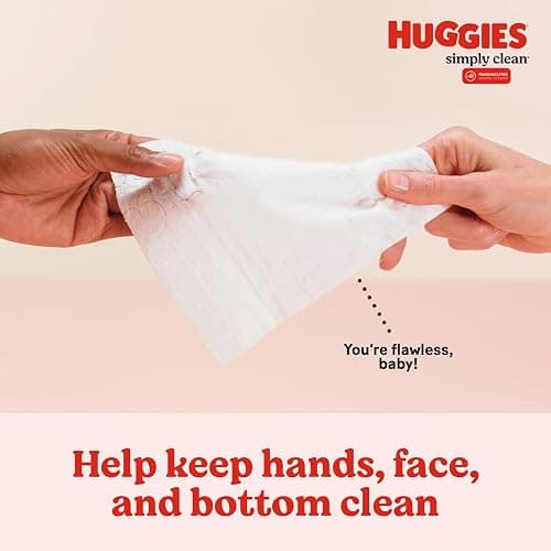 Huggies Simply Clean Unscented Baby Diaper Wipes, 11 Flip-Top Packs (704 Wipes Total), Packaging May Vary thumbnail 5