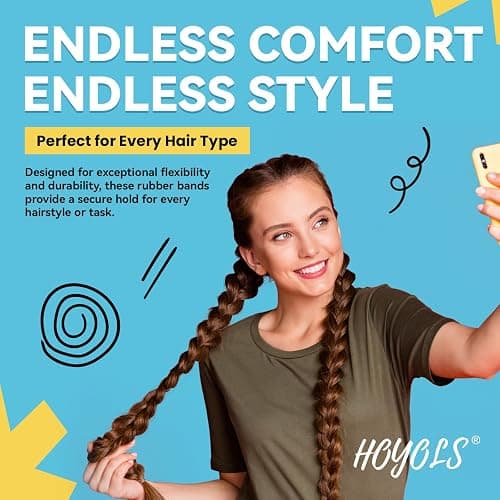 HOYOLS Clear Hair Ties, 1500 Pcs Small Elastic Rubber Bands | Soft Mini TPU Rubber Bands with No-Snag Stretch Hold for Braids, Ponytails and Daily Styling for Women and Teens thumbnail 2