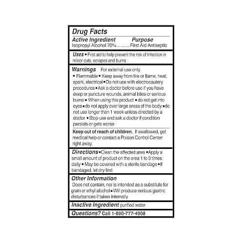 McKesson Isopropyl Rubbing Alcohol 70% [1 Count] USP First Aid Antiseptic, 32 oz thumbnail 8