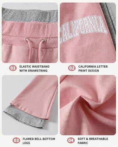 Azmxynol Girl's Pants Tween Girls Flare Pants 2 Pack High Waist Casual Pants Fall Winter Size 7-16Years thumbnail 7