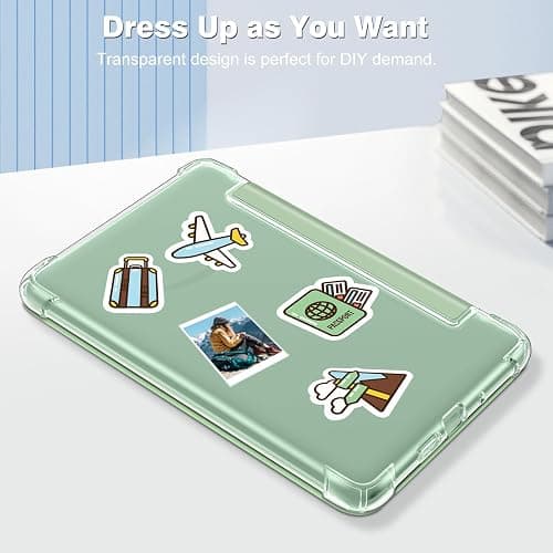 FINTIE Étui pour 6" Kindle (11e Génération, Modèle 2024/2022), Étui Transparent en TPU Souple Housse Veille/Réveil Auto, Vert Agave thumbnail 5