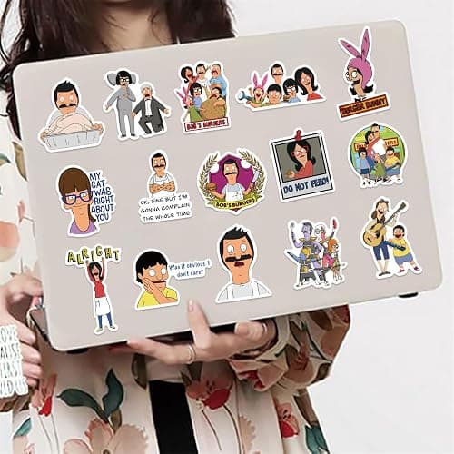 100Pcs Cool Character Bob's Burgers Stickers for Water Bottles Skateboard Luggage Laptop Bumper Waterproof Vinyl Stickers Bulk for Boys Teens Adults (Bob's Burgers) thumbnail 2