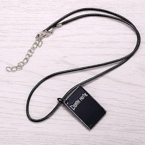 ODINGONS 4 PCS Set Notebook Anime Cosplay Japan Anime Theme Writing Journal, Feather Pen, L Necklace & Book Chain Anime Accessories thumbnail 5