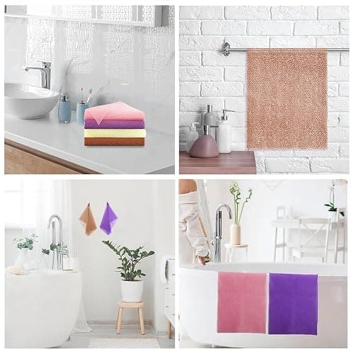 : GaoBangM African Net Sponge Set (4PCS) Exfoliating Shower Puff for Adults, Durable Bath Sponges for Men and Women, Soft Body Scrubber with Deep Cleansing Ideal Bath Accessories Gift Set thumbnail 2