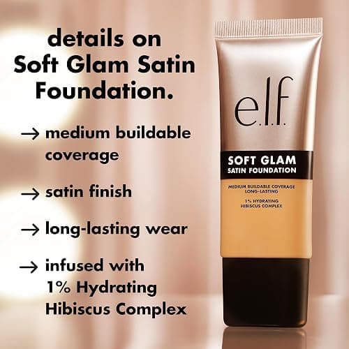 e.l.f. Soft Glam Foundation, 22 Light Warm | Medium Coverage, Long-Lasting & Buildable Foundation For A Smooth, Satin Finish, Vegan & Cruelty-Free thumbnail 4
