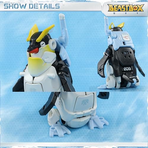 BEASTBOX BB-68 Jetstream Deformation Toys Action Figure, Converting Toys in Mecha and Cube, Perfect Birthday Party Gift for Teens and Adults, Based on Penguin. thumbnail 5