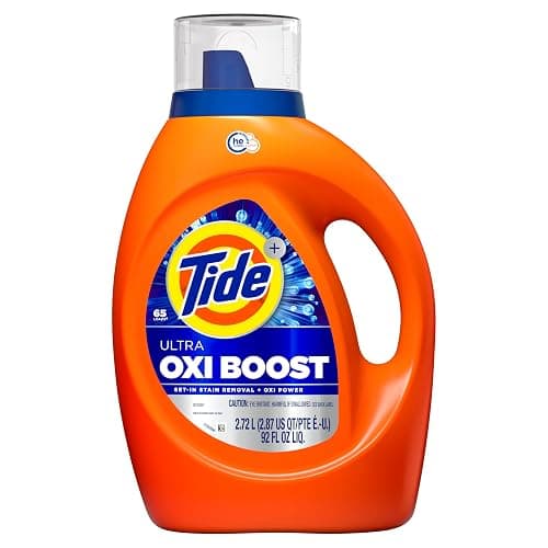 Tide Ultra Oxi Boost Liquid Laundry Detergent, 92 fl oz, 65 Loads, Advanced Stain Remover, Laundry Detergent Liquid with Extra Oxi Power thumbnail 11