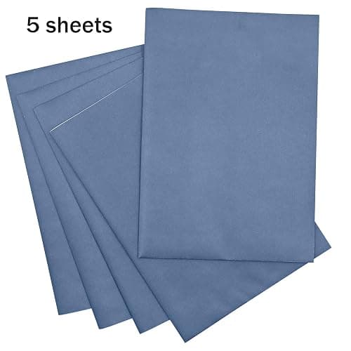 Blue Wrapping Paper 50 * 70cm, 5Pcs Kraft Wrapping Paper for Birthday Father's Day Christmas Wedding Gift Decoration thumbnail 6