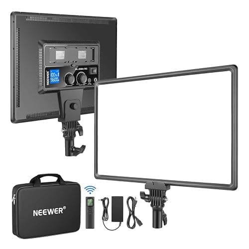 Neewer NL288 LED Video Light with 2.4G Remote, 45W 4800Lux 3200K-5600K CRI 97+ Dimmable Bi-Color 18" Soft Light Panel for Photography YouTube Live Stream Game Zoom Meeting(Battery Not Included) - NL-288ARC - Image 1
