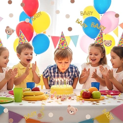 Nogeqi 200 Pcs Bear Baby Shower Confetti, We Can Bearly Wait Baby Shower Decorations Neutral for Gender Reveal Decor Party Bear Table Scatter thumbnail 2
