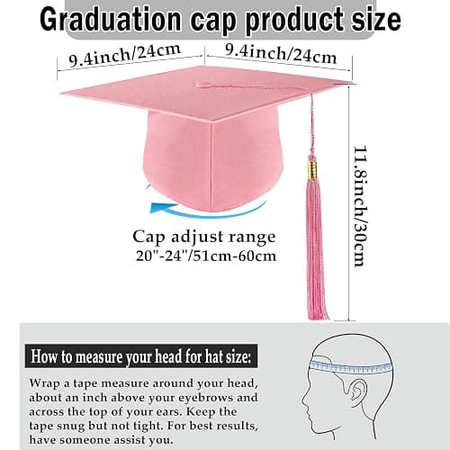 multiwins Graduation Cap, White Stole & Graduation Card Set - Adjustable Cap with 2026 Tassel for High School & Bachelor thumbnail 3