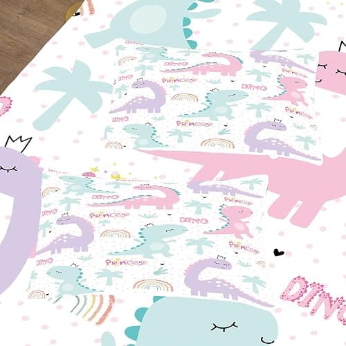 NINENINE Girls Comforter Sets Full,Dinosaur Bedding Sets Full Size,Comforter Sets for Girls,Princess Bedding Set Cute Bed Sets with Pillowcases thumbnail 4
