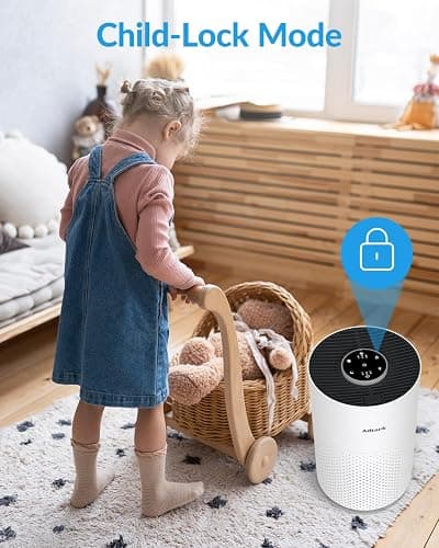 Air Purifiers for Home Bedroom, ADTARK Air Cleaner with H14 True HEPA 3-in-1 Filter, Sleep Mode & Aroma Function, 3 Light Modes, Room Air Purifier with 3 Timer for Office, Dorm, Hotel (White) thumbnail 7