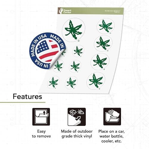 Desert Cactus The Ohio State University Sticker OSU Buckeyes Vinyl Decals Laptop Water Bottle Car Scrapbook Sheet T3 (Type 3-5) thumbnail 4