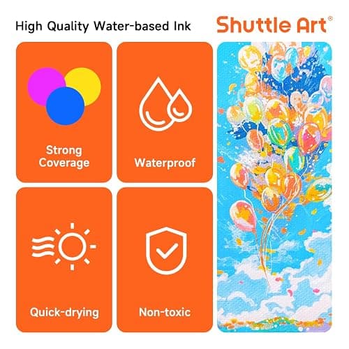 Shuttle Art 60 Colors Dual Tip Acrylic Paint Markers, Brush Tip and Fine Tip Acrylic Paint Pens for Rock Painting, Ceramic, Wood, Canvas, Plastic, Glass, Stone, Calligraphy, Card Making, DIY Crafts thumbnail 7