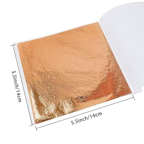Gwybkq 400 Pieces Gold Leaf Sheets, Imitation Gold Leaf Paper, Multi-Color Silver Leaf Paper for DIY Arts Decoration, 4 Colors 5.5 by 5.5 Inches thumbnail 2