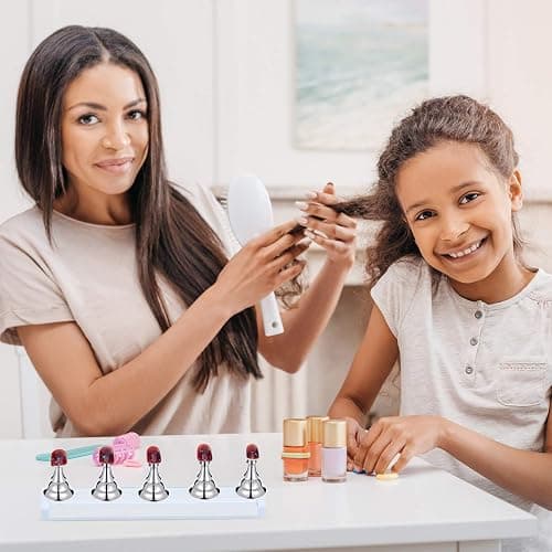 Blulu 2 Sets Nail Stand for Press on Acrylic Nails Display Practice Magnetic Fake Nail Holder for Painting Nails for False Fingernail Manicure Tool Home DIY Salon Supplies(Silver) thumbnail 5
