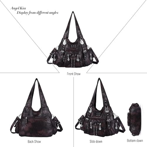 Angel Kiss Purses for Women Soft PU Leather Large Hobo Bags for Women Shoulder Bag thumbnail 4