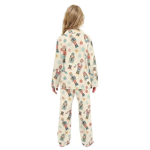 VIGTRO Satin Pajamas Set Long Sleeve Button Down Silky Sleepwear 2 Piece PJ Set Loungewear Size 5-14Y thumbnail 6