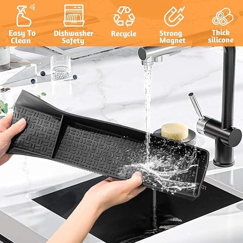 Foeacry 30 Inch Silicone Stove Top Shelf Magnetic for Kitchen Gadgets, Soft Flexible Strong Magnetic Heat Resistant Spice Rack Kitchen Organizer for Over Stove thumbnail 5