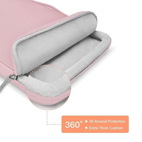 MOSISO Compatible with MacBook Air 13 inch Case 2025 2024 2023 2022 M4 A3240 M3 A3113 M2 A2681, Plastic Hard Shell Case&360 Protective Bevel Bag&Keyboard Cover&Webcam Cover&Screen Film, Baby Pink thumbnail 3