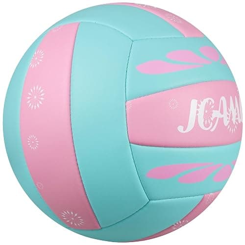 JCAMOY Volleyball Size 5 - Premium PU Leather, Ultra-Durable Soft to The Touch for Youth, Adults, Ideal for Indoor, Outdoor, Beach Sports Training (Pink Blue) thumbnail 2