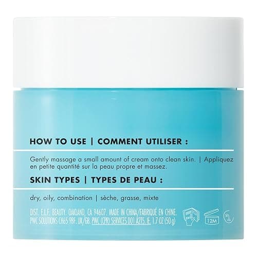 e.l.f. SKIN Holy Hydration! Face Cream, Moisturiser For Nourishing & Plumping Skin, Infused With Hyaluronic Acid, Vegan & Cruelty-free, 1.8 Oz thumbnail 4